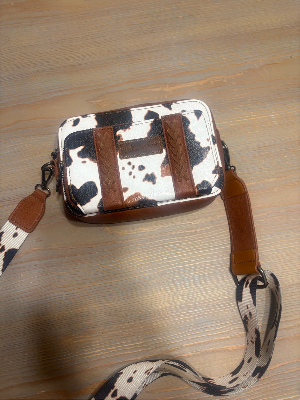 Wrangler Cow Print Crossbody